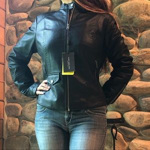 Marc motorcycle jacket large faux leather